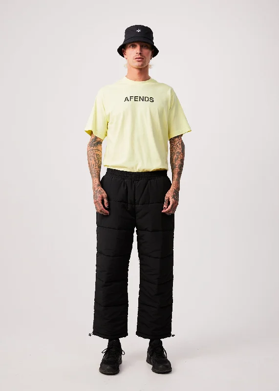 AFENDS Unisex Pala - Unisex Puffer Pants - Black Athletic Women's High - 