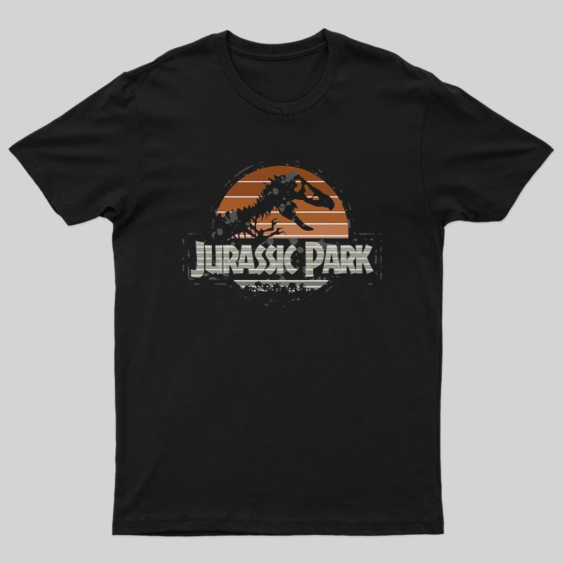 Jurassic logo Minimalistic Park Sunset Design  Geek T-Shirt Classic Women's Tweed