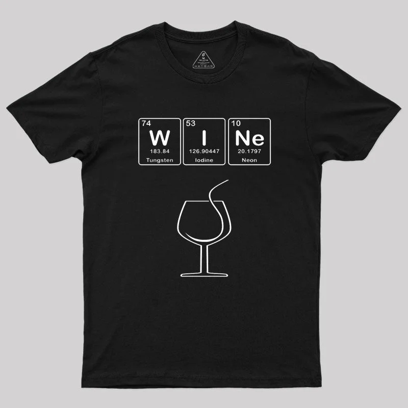 Wine with Elements Symbols T-Shirt Australian Beach