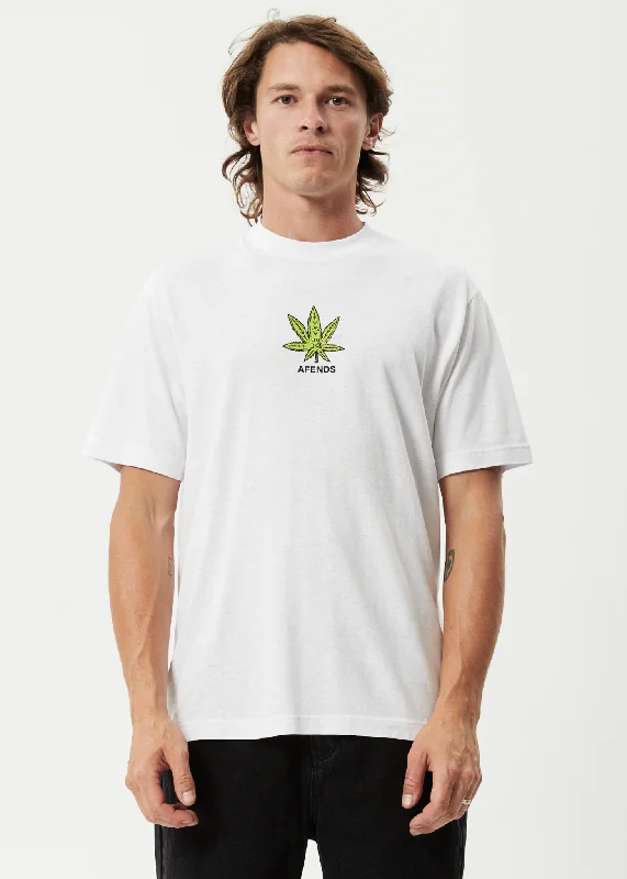 AFENDS Mens Coasting - Retro Graphic T-Shirt - White Hip Women's Urban