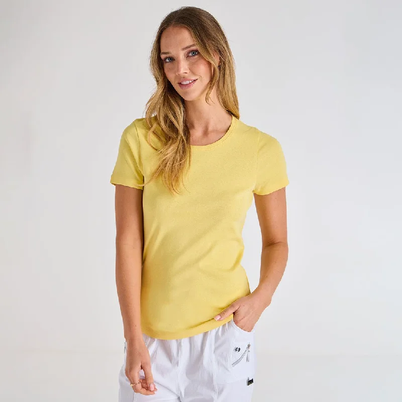 Ladies Lemon Drop Crew Neck T-Shirt Minimalist Women's Casual
