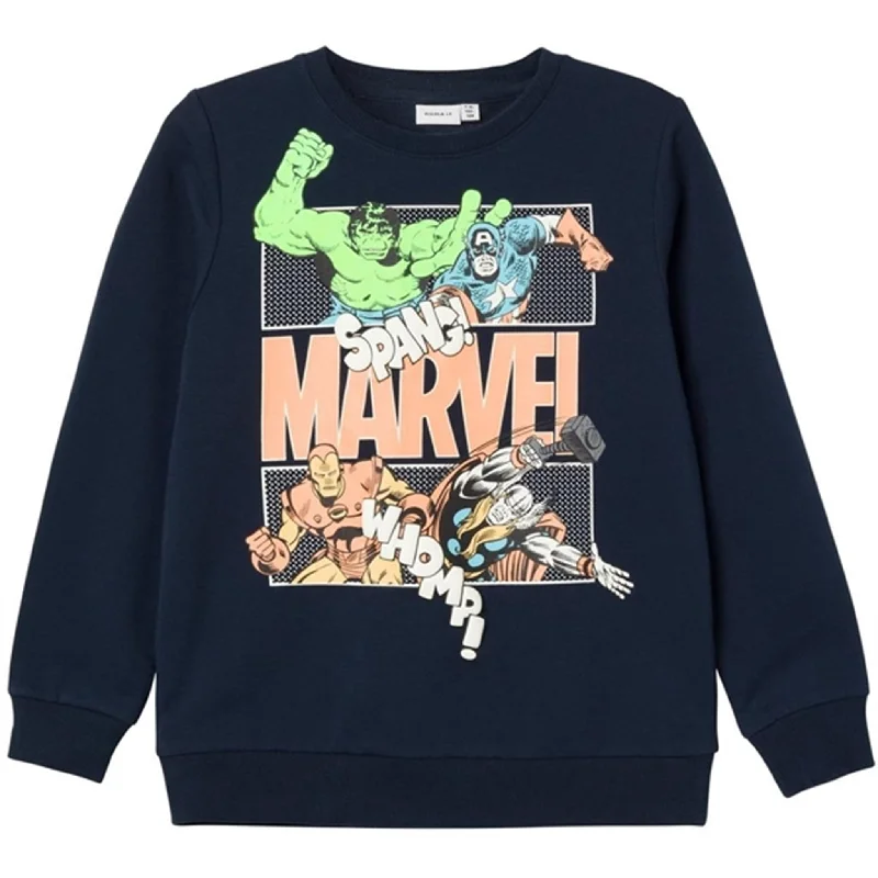 Name it Dark Sapphire Finnegan Marvel Sweatshirt Practical Women's Multi - 