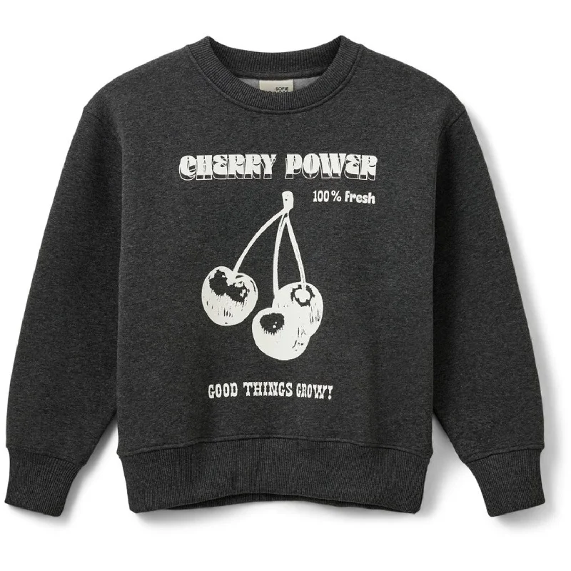 Sofie Schnoor Dark Grey Melange Sweatshirt Contemporary 