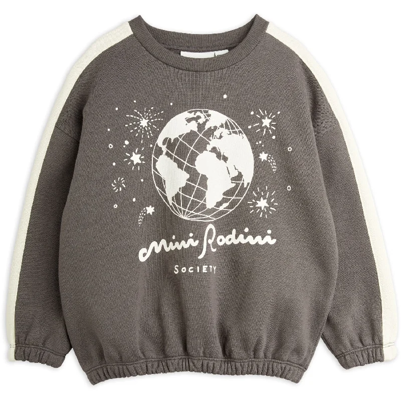 Mini Rodini Grey Mini Rodini Society Sp Sweatshirt British Gentlewoman Style