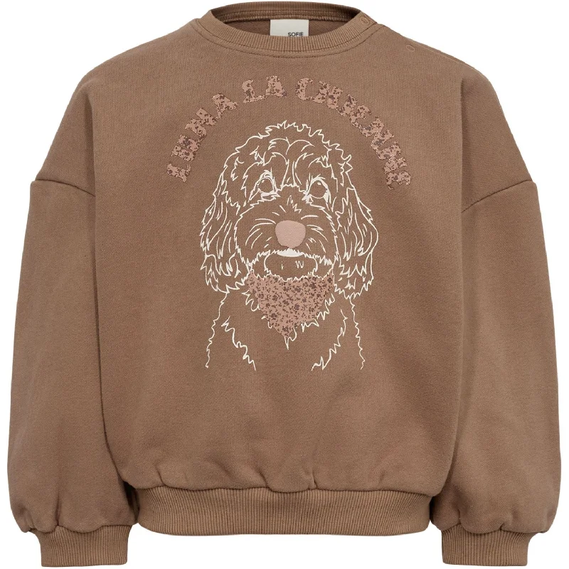 Sofie Schnoor Cashew Brown Sweatshirt Monochromatic Office Style