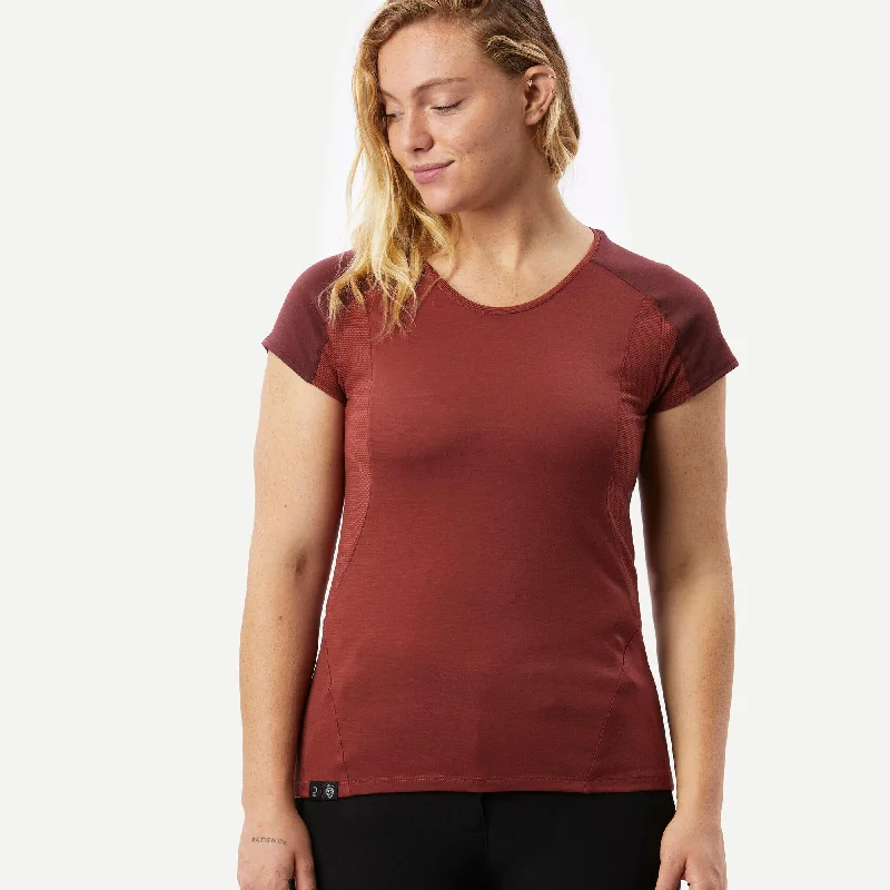 Forclaz Women's MT500 Merino Wool T-Shirt Sporty Women's Tennis