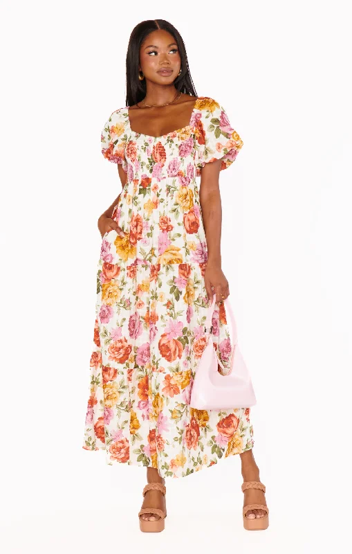 Joanna Midi Dress Laid - back Women's Style