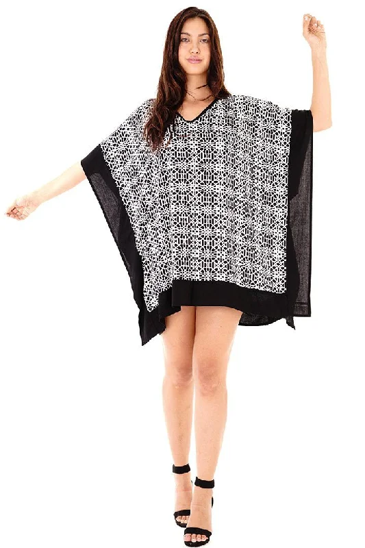 Kelsey Boho Chic Summer Geometric Print Tunic Dress Classic Women's Tweed